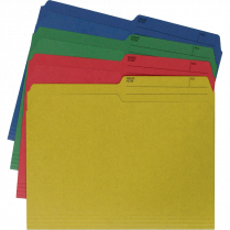 Hilroy Enviro-Plus&trade; Reversible File Folders Letter Assorted 40/pkg