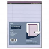 Mead&reg; Cambridge&reg; Coloured Writing Pads 8-1/2" x 11" 50 sheets per pad Orchid 3/pkg