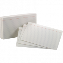 Oxford&reg; White Index Cards 5" x 8" Ruled 100/pkg