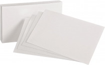 Oxford&reg; White Index Cards 3" x 5" Plain 100/pkg