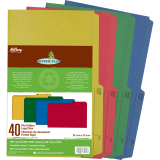Hilroy Enviro-Plus&trade; Reversible File Folders Legal Assorted 40/pkg