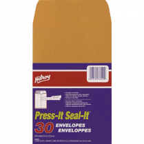 Hilroy Press-It Seal-It Catalogue Envelopes Kraft 6" x 9" 30/pkg