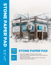 Monk Office & Art Stone Paper Pad 8-1/2" x 11"