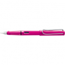Lamy Safari Fountain Pen Pink Body Medium Point Blue Ink
