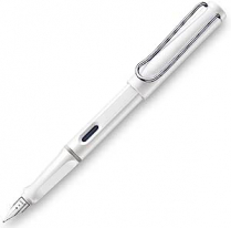 Lamy Safari Fountain Pen White Body Fine Blue Ink