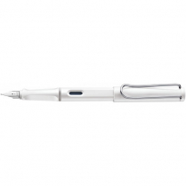 Lamy Safari Fountain Pen White Body Medium Point Blue Ink