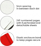 Leuchtturm Dotted Hardcover Notebook A5 6" x 8-1/4" Red