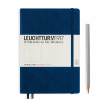 Leuchtturm Dotted Hardcover Notebook A5 6" x 8-1/4" Navy