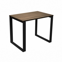 HDL Levels Table 24" x 36" Black Walnut Top, Black Loop Legs