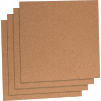 Lorell Natural Cork Panels 12" x 12" 4/Pkg