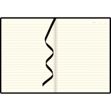 Letts&reg; Edge Notebook 8-1/4" x 5-3/4" Black