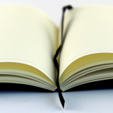 Letts&reg; Edge Notebook 8-1/4" x 5-3/4" Black