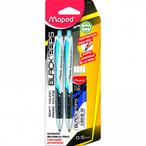 Maped Black'Peps Mechanical Pencils 0.5 mm 2/Pkg Assorted Barrel Colours