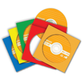 Maxell CD/DVD Sleeves Assorted Colours 50/pkg