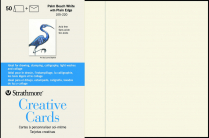 Strathmore Creative Cards 5" x 6-7/8" Palm Beach White Plain Edge 50/Pkg