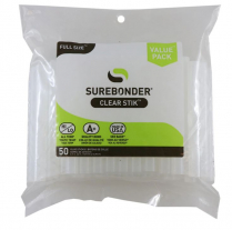 Surebonder Clear Stik 4" All-Temp Glue Sticks 50/Pkg