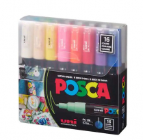 Posca PC-3M Paint Marker Set Fine Bullet 16/Set