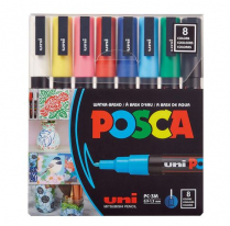 Posca PC-3M Paint Marker Set Fine Bullet 8/Set