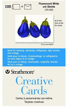 Strathmore Creative Cards 5" x 6-7/8" Fluorescent White with Deckle 100/Pkg