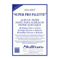 Masterson Sta-Wet Super Pro Palette Acrylic Paper Refill 10" x 14-1/2" 30 sheets