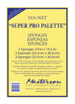 Masterson Sta-Wet Super Pro Palette Sponge Refill Pack 3/pkg