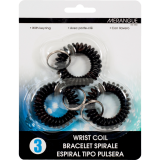 Merangue Wrist Coils Black 3/pkg