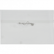 Merangue Fold-Over Name Badge Kits Pin Holder 2-1/4" x 3-1/2" Clear 10/pkg