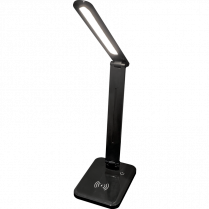 Merangue Desk Lamps with Charger Black