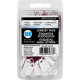 Merangue Jewellery Tags 13/16" x 3/8" White 100/pkg