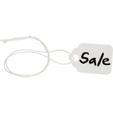 Merangue Merchandise String Tags 1-3/32" x 3/4" White 50/pkg