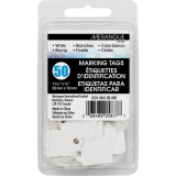Merangue Merchandise String Tags 1-3/32" x 3/4" White 50/pkg