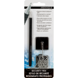 Merangue Stay Put Pen with 24" Chain Black
