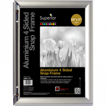 Seco Snap Frame Sign Holder 8-1/2" x 11" Silver