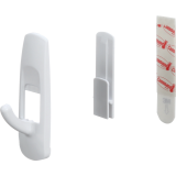 Command&trade; Adhesive Medium Mounting Hooks White 6/pkg
