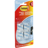 Command&trade; Adhesive Mini Hooks Clear 6/pkg