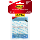 Command&trade; Adhesive Mini Hooks Clear 18/pkg