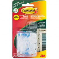 Command Outdoor Light Clips Clear 16/pkg