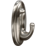 Command&trade; Decorative Adhesive Hooks Traditional Brushed Nickel 3/pkg