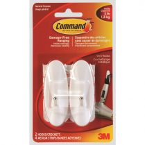 Command&trade; Adhesive Medium Wire Hooks 2/pkg