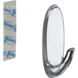 Command&trade; Adhesive Medium Mounting Hooks Clear 6/pkg