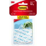 Command&trade; Adhesive Medium Mounting Hooks Clear 6/pkg