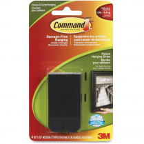 Command Medium Picture Hanging Strips Black 4/pkg