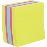 Post-it&reg; Super Stickey Notes Cube 3" x 3" Green, Fuchsia and Aqua 
