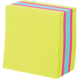 Post-it&reg; Super Stickey Notes Cube 3" x 3" Green, Fuchsia and Aqua 