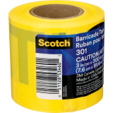 Scotch&reg; Barricade Tape Caution 3" English Yellow