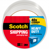 Scotch&reg; Heavy Duty Shipping Packaging Tape 48 mm x 50 m Clear