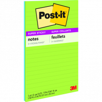 Post-it&reg; Super Sticky Meeting Notes 5" x 8" Lined Energy Boost 2/pkg