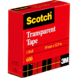 Scotch&reg; Transparent Tape Refill 3/4" (19mm x 33m) 2/pkg
