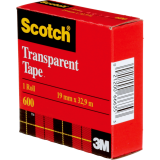 Scotch&reg; Transparent Tape Refill 3/4" (19mm x 33m) 2/pkg