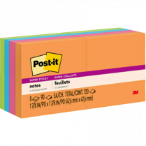 Post-it&reg; Super Sticky Notes 2" x 2" Rio De Janeiro 8/pkg